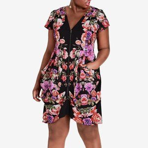 City Chic Chelsea Mirror Floral Tunic Dress 16 24